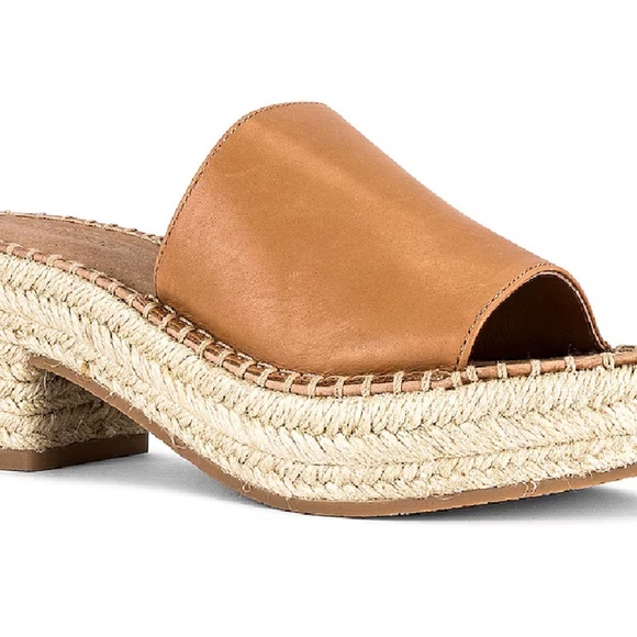 Soludos Women's Laguna Mule Sandals Camel/Tan Leather Upper Slip on Vacation NEW - Picture 2 of 10